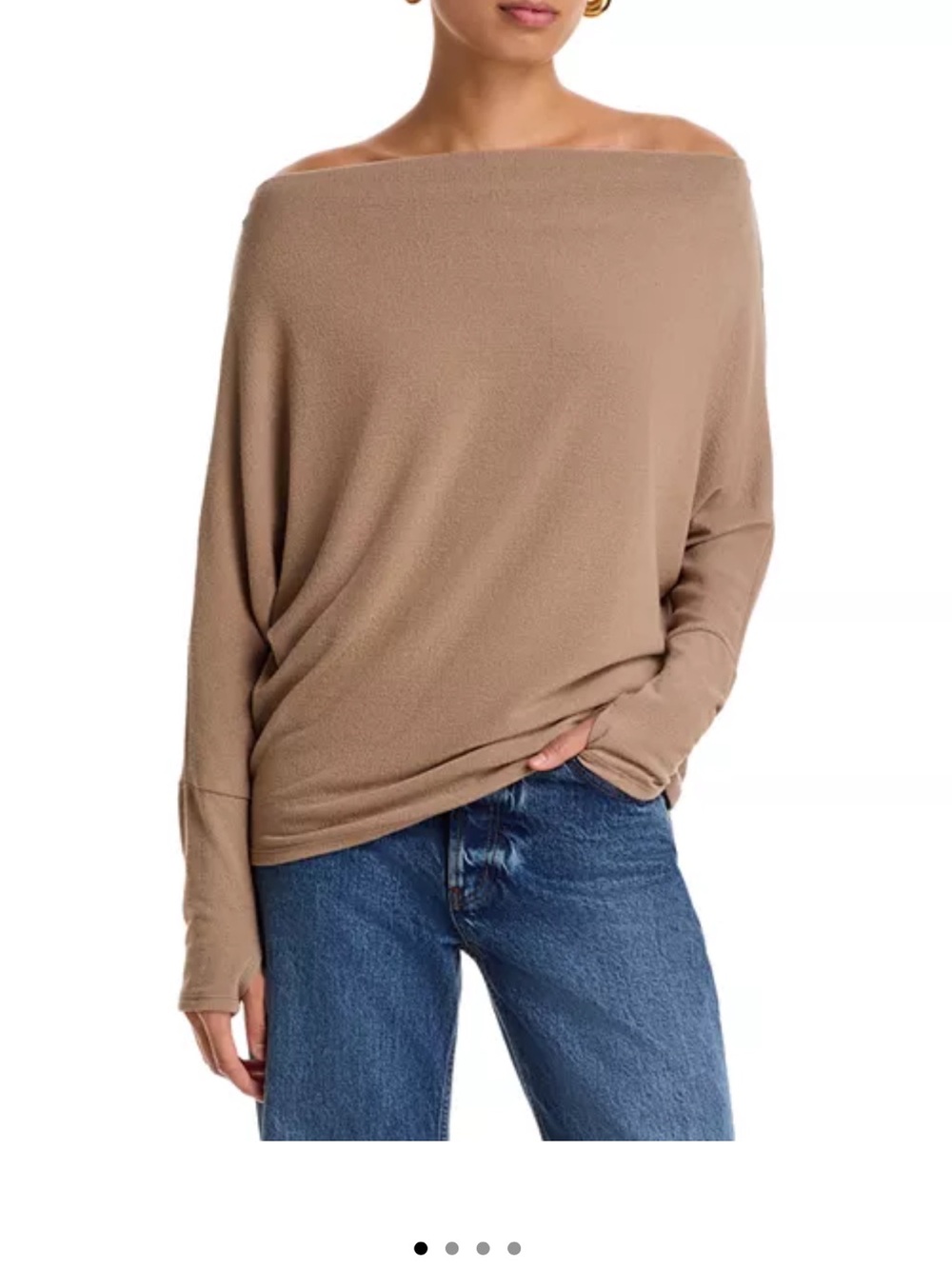 Six Fifty Anywhere Top - Off-Shoulder Long-Sleeve Women's Blouse Sweater